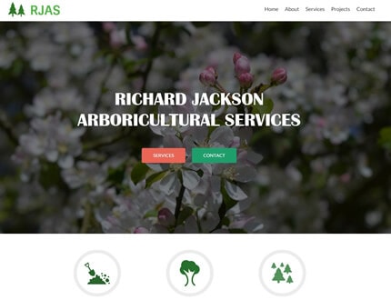Website for Richard Jackson Arboricultural Services
